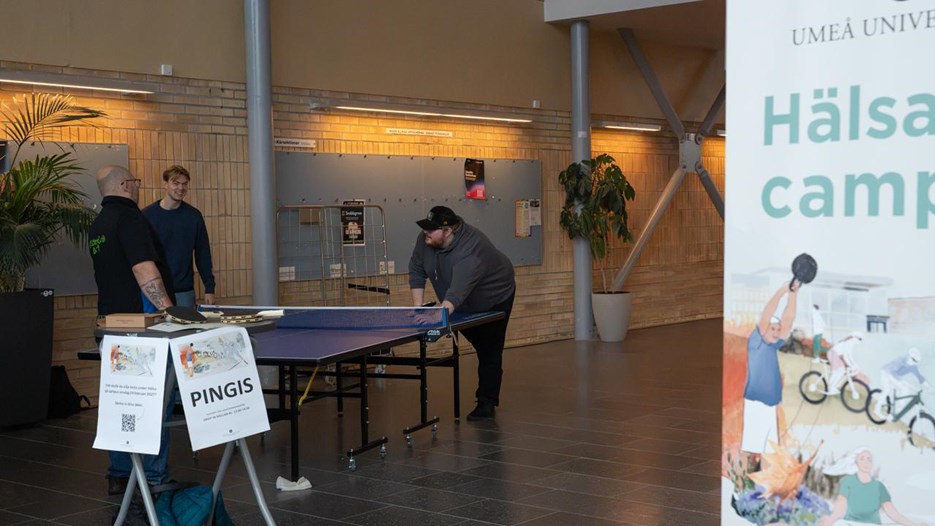 Pingis i Lindellhallen.