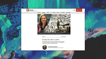Screen shot från nättidningen Curie