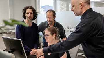 En del av teamet för P3S