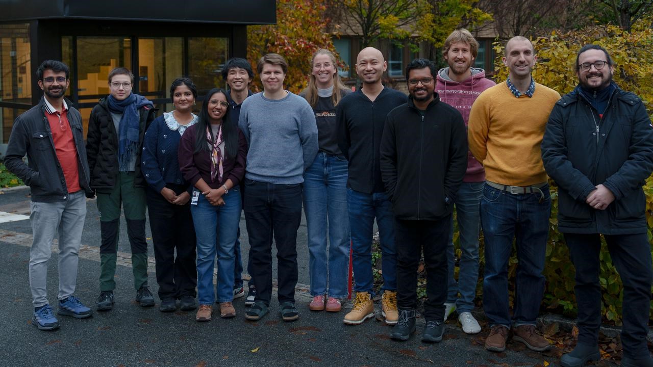 From left to right: Ajay Poonia, Carla M. Brunner, Lakshmi Das, Hinduja Bhuvanendran, Haifeng Lin, Nils Henriksson, Ann Céline Zimmermann, Tlek Tapani, Ben Johns, Hannes Kempf, Aitor De Andrés, Nicolò Maccaferri