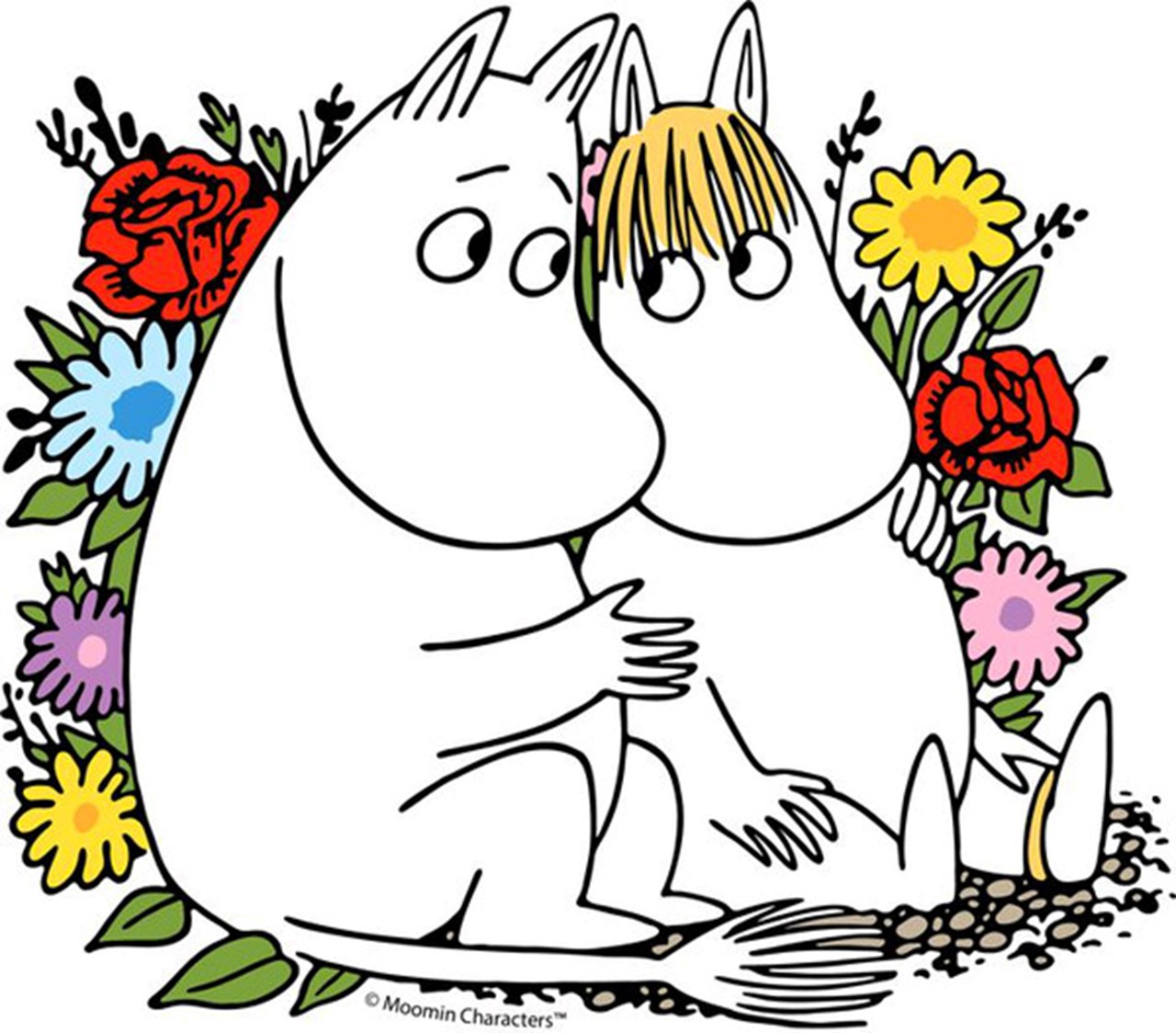 Moomin troll and Snorkmaiden. ® Moomin Characters™