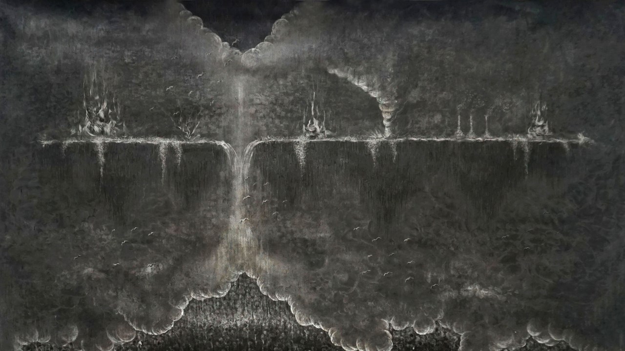 The drawing illustrates the reflection of our lifes, and how Nature will continue flourishing no matter what humans' actions are.