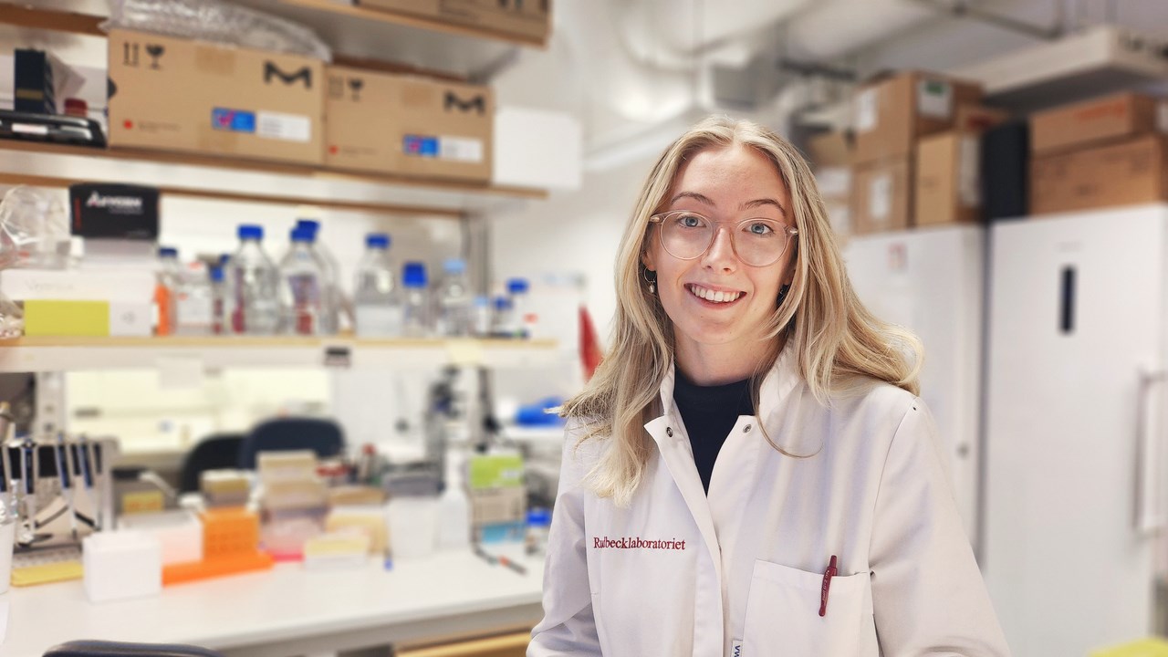 Elin Vikström, alumn från Kandidatprogrammet i Life Science, nu doktorand vid Uppsala universitet.