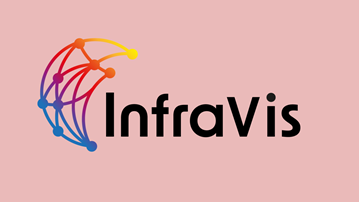 Infravis logo with pink background