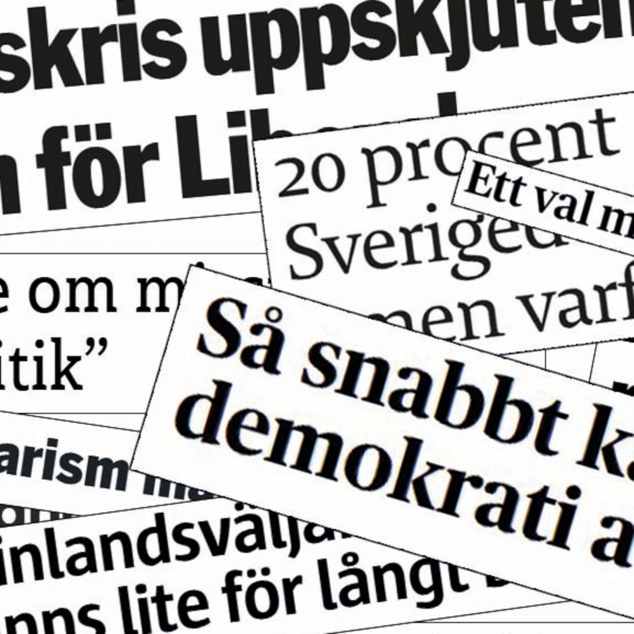 Klipp från olika tidningsrubriker