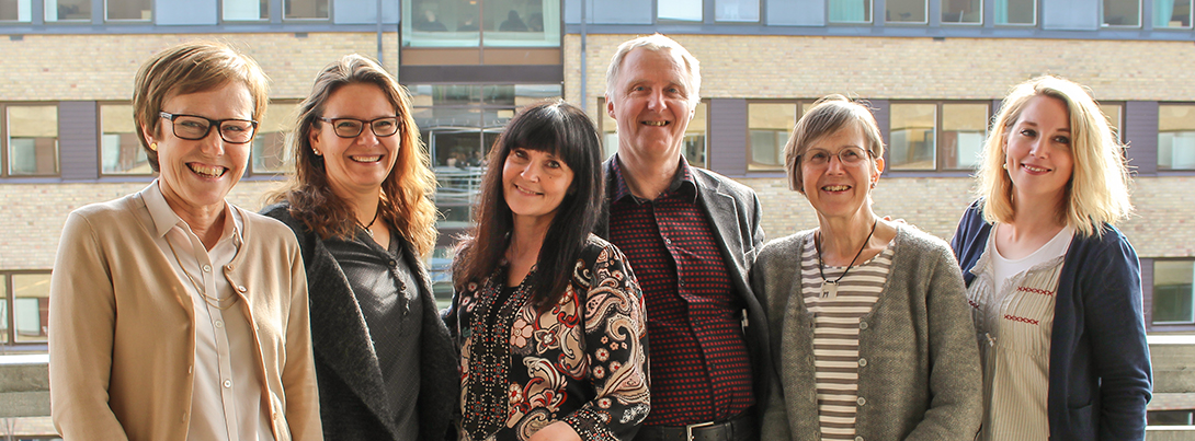 I bild: Carina Hjelmér, Annika Manni, Anna Lindqvist, Kenneth Ekström, Karin Sporre och Katarina Kärnebro. Fotograf: Andreas Olsson