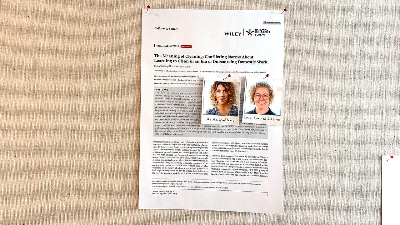 Vetenskaplig artikel p&aring; anslagstavla