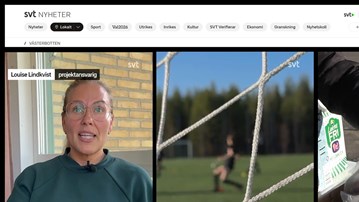 Louise Lindkvist intervjuas av SVT Nyheter