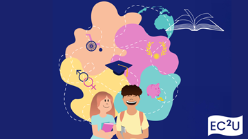 Illustration av en man och kvinner som tänker