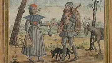 Målning av bygdesamer Hälsingegård