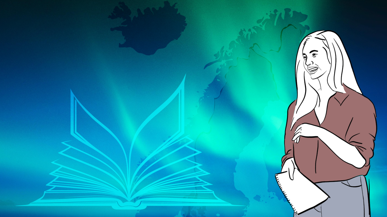 Image depicting a person trying to learn more about language and culture.