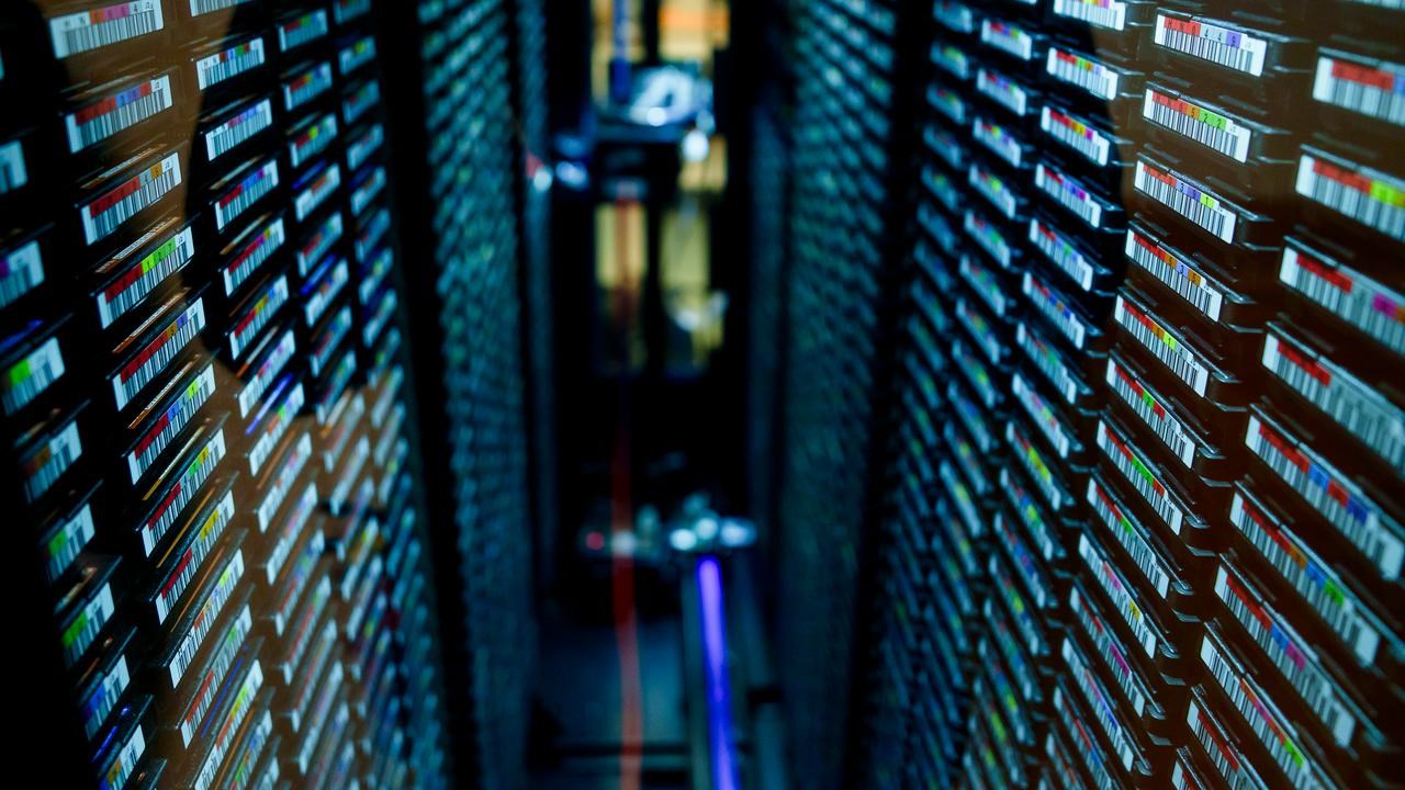 Tape robot, lots of data, archival of data, long-term storage