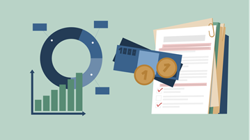 Diagram, cirkeldiagram, pengar, graf, protokoll, checklista