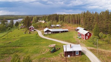 Glesbygdsbebyggelse i Norrbotten, Sverige.
