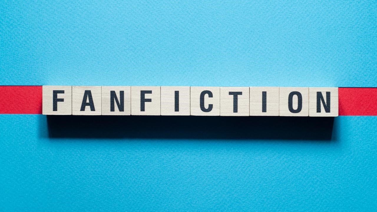 Fanfiction - word concept on cubes, text, letters