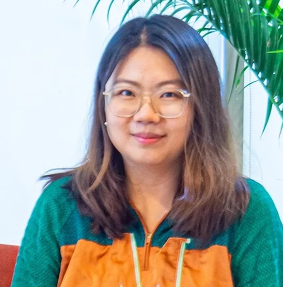 A woman wearing glasses