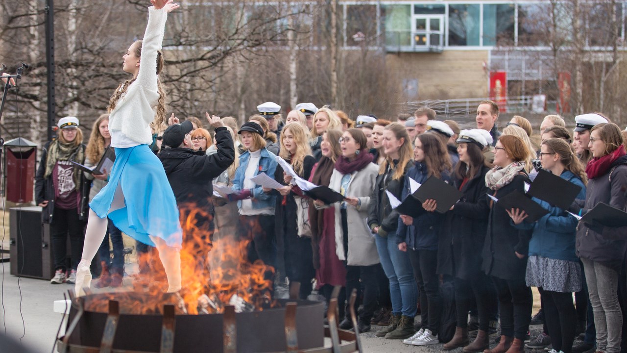 Bild från Valborg på campus 2017