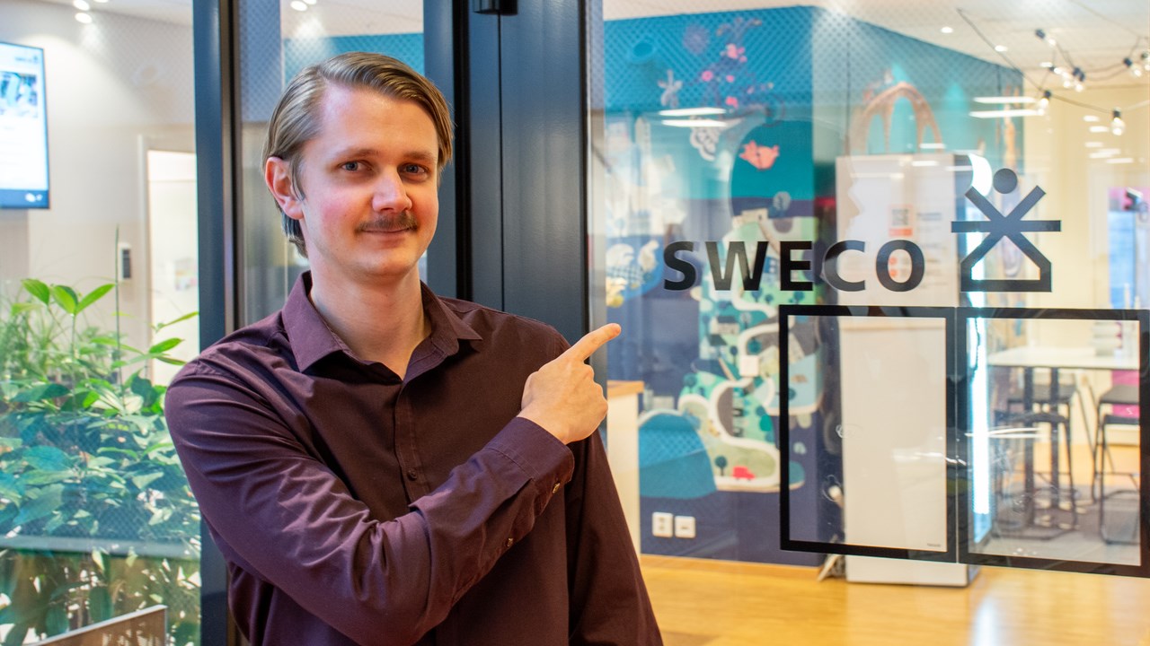 Jesper Lagerström, alumn från högskoleingenjörsprogrammet i byggteknik, jobbar nu på Sweco.