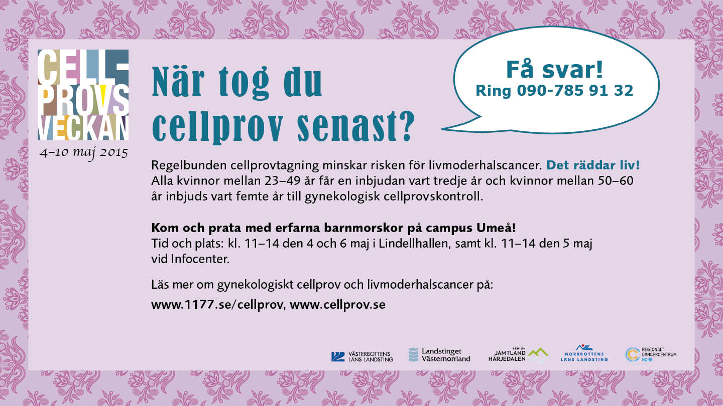 Cellprovsveckan 4-10 maj