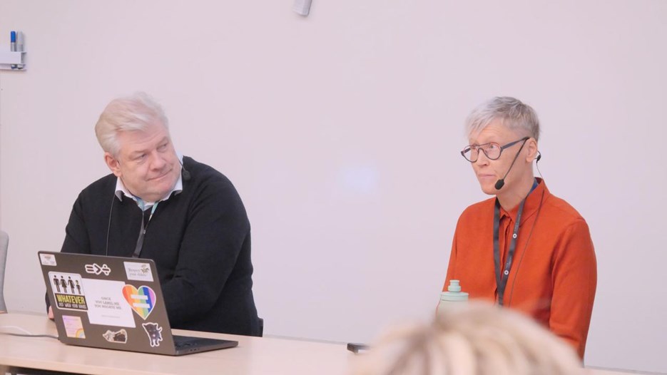 Per-Olof Hedvall och Stina Ericsson håller plenarföreläsning.