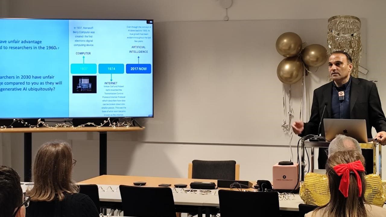 A man giving a presentation to a group of people.