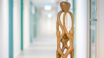 A wooden sculpture