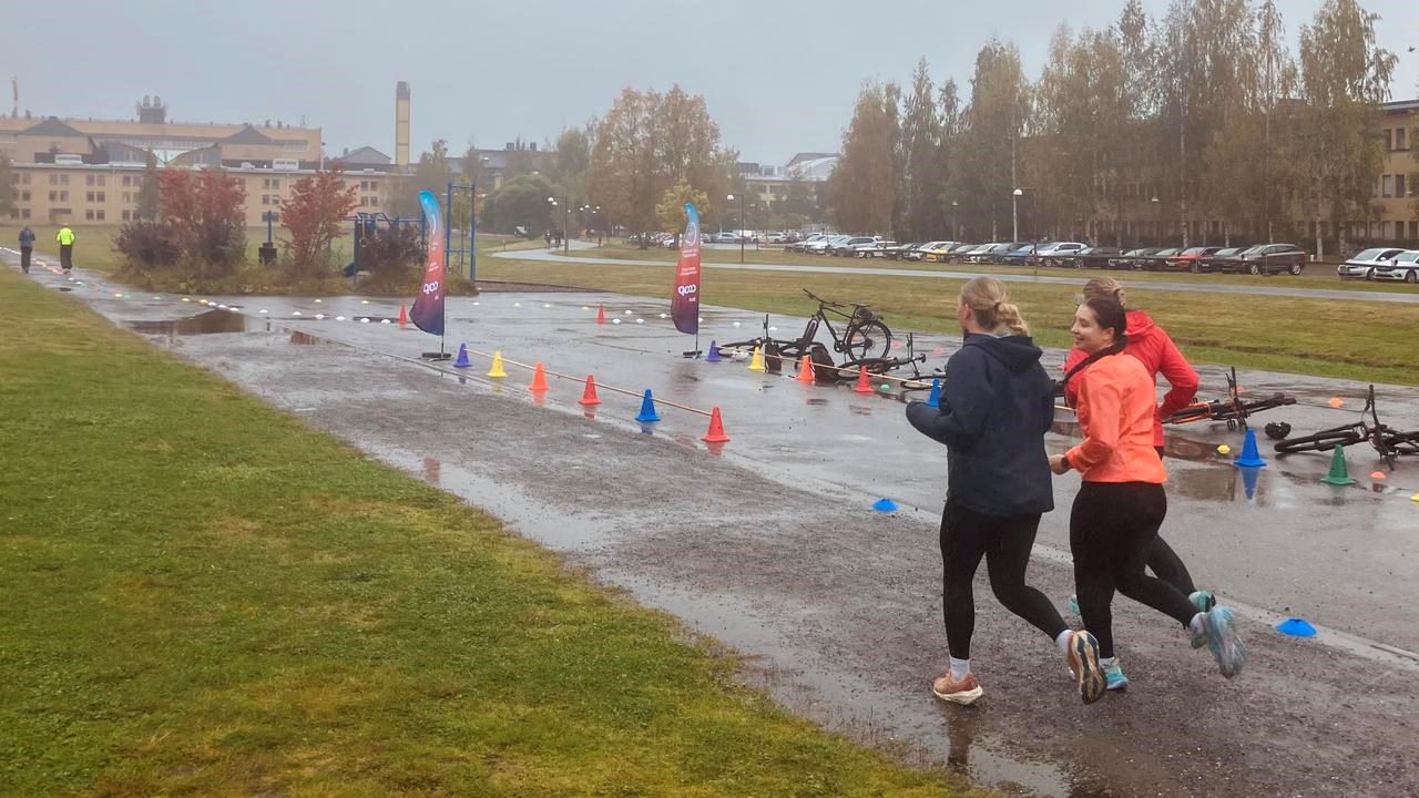 Duathlon/triathlon at Campus Arena.  