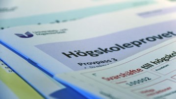 Högskoleprovet, bild på material från Högskoleprovet