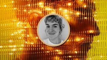 Maria Eriksson and a transparent background of a humanoid.