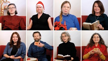 Porträttbilder på de som är med i julkalendern