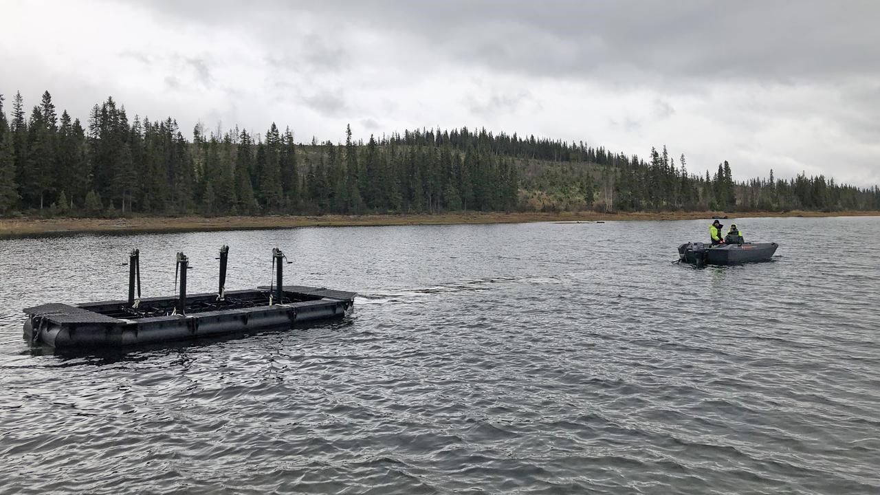 Forskning med höj- och sänkbara bottnar i Gaviken för att undersöka påverkan av vattenkraftsreglering.