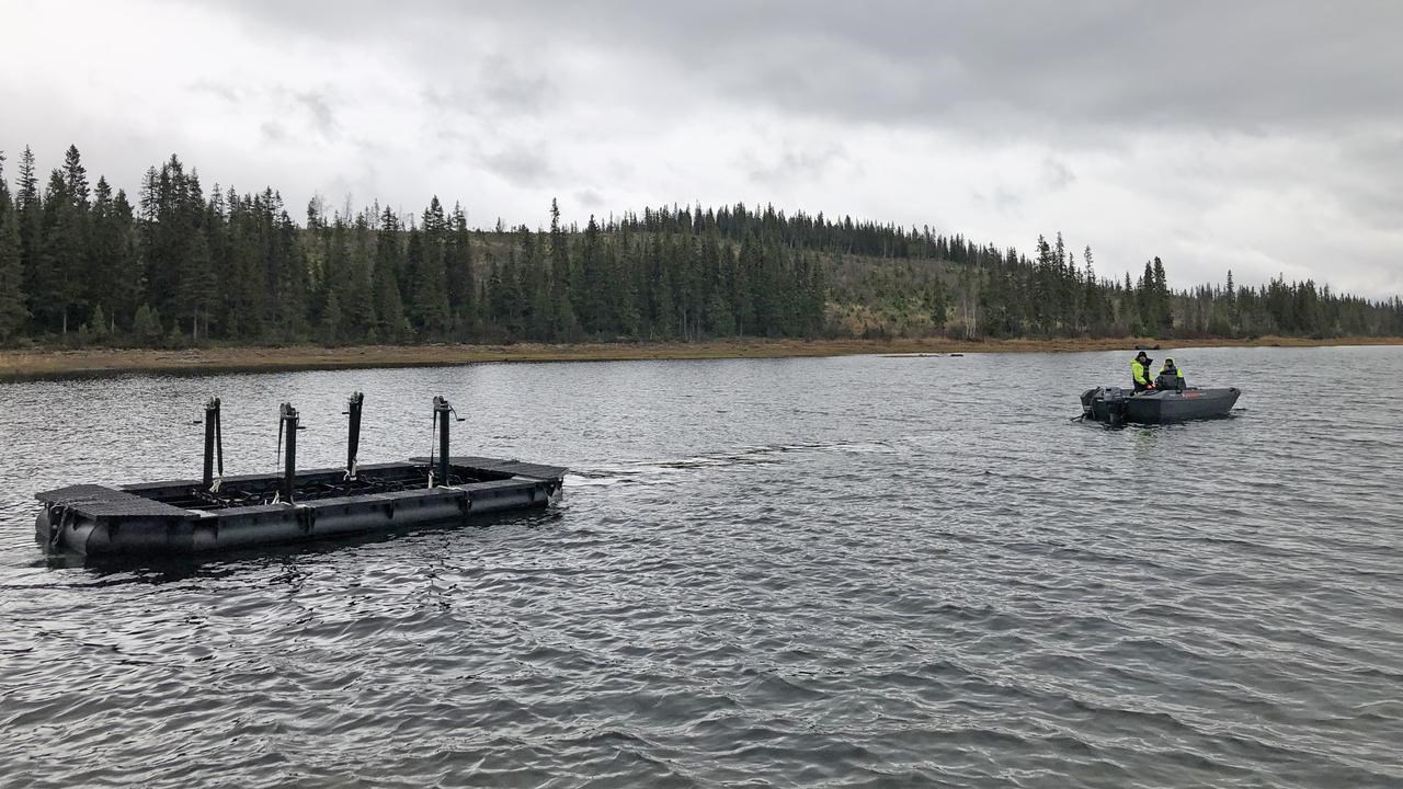 Forskning med höj- och sänkbara bottnar i Gaviken för att undersöka påverkan av vattenkraftsreglering.