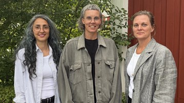 En grupp kvinnor som står bredvid varandra.