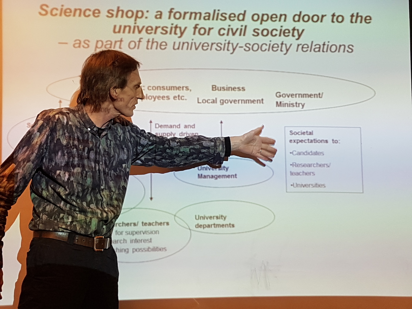 Michael Søgaard Jørgensen berättar om Science Shops.