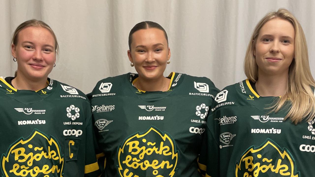 Sanna Augustsson, Kaja Ekle och Hedda Runemark Brydsten satsar p&aring; dubbla karri&auml;rer vid UMU.