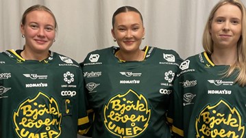 Sanna Augustsson, Kaja Ekle och Hedda Runemark Brydsten satsar på dubbla karriärer vid UMU.