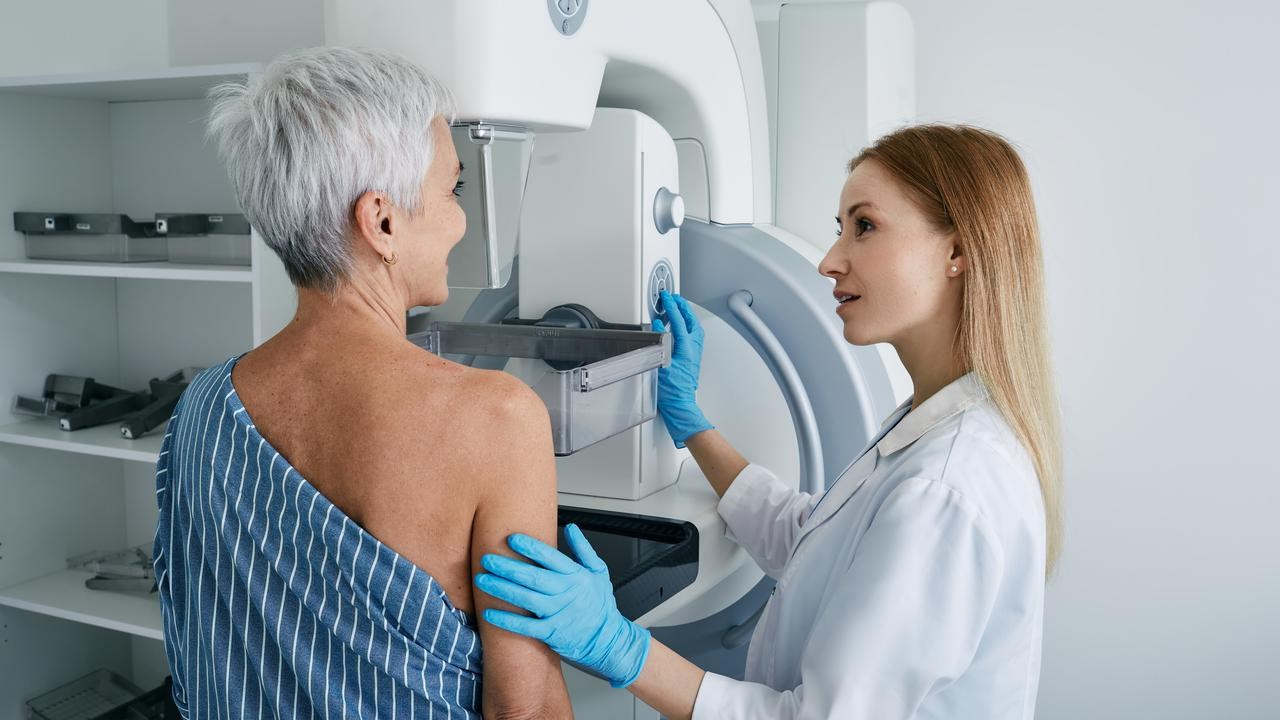 Mammography scan at hospital