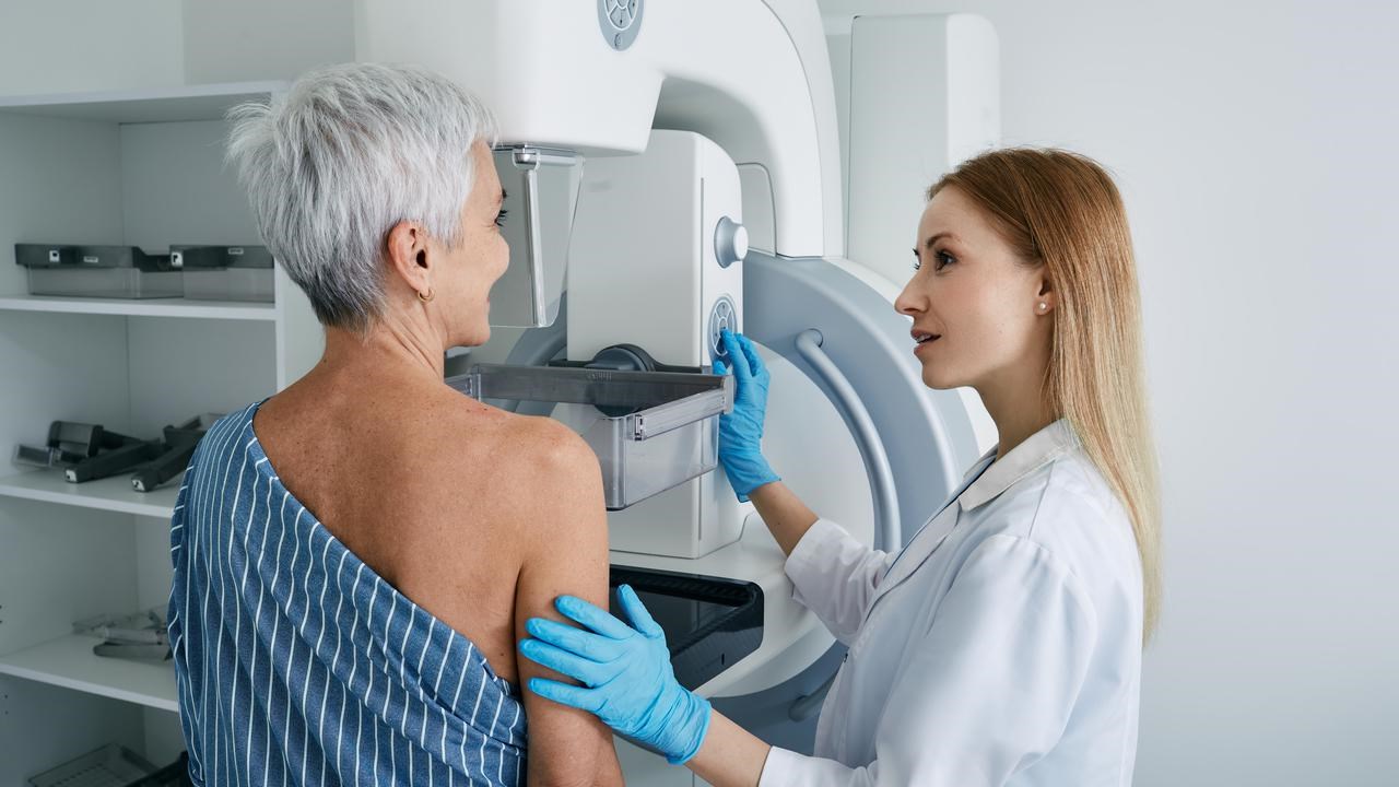 Mammography scan at hospital