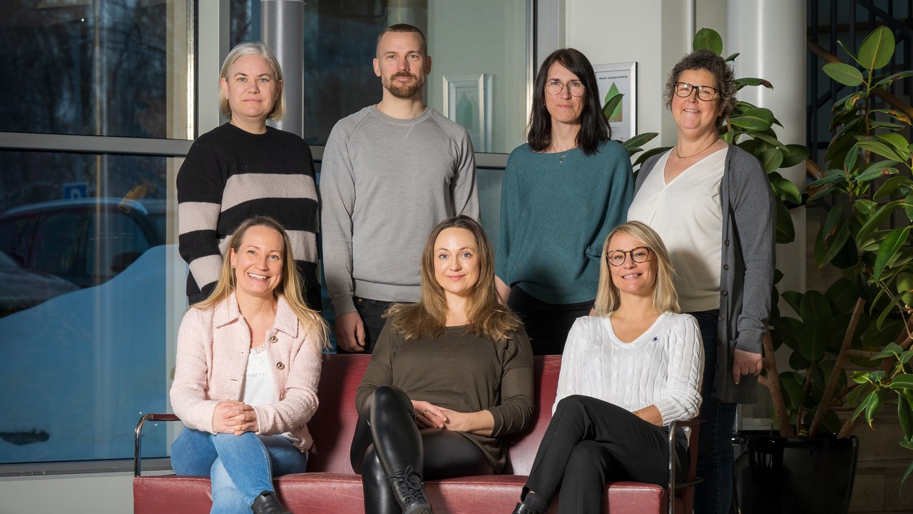 Gruppbild av nätverket FAMN; Folkhälsa och Akademisk Miljö i Norrbotten.