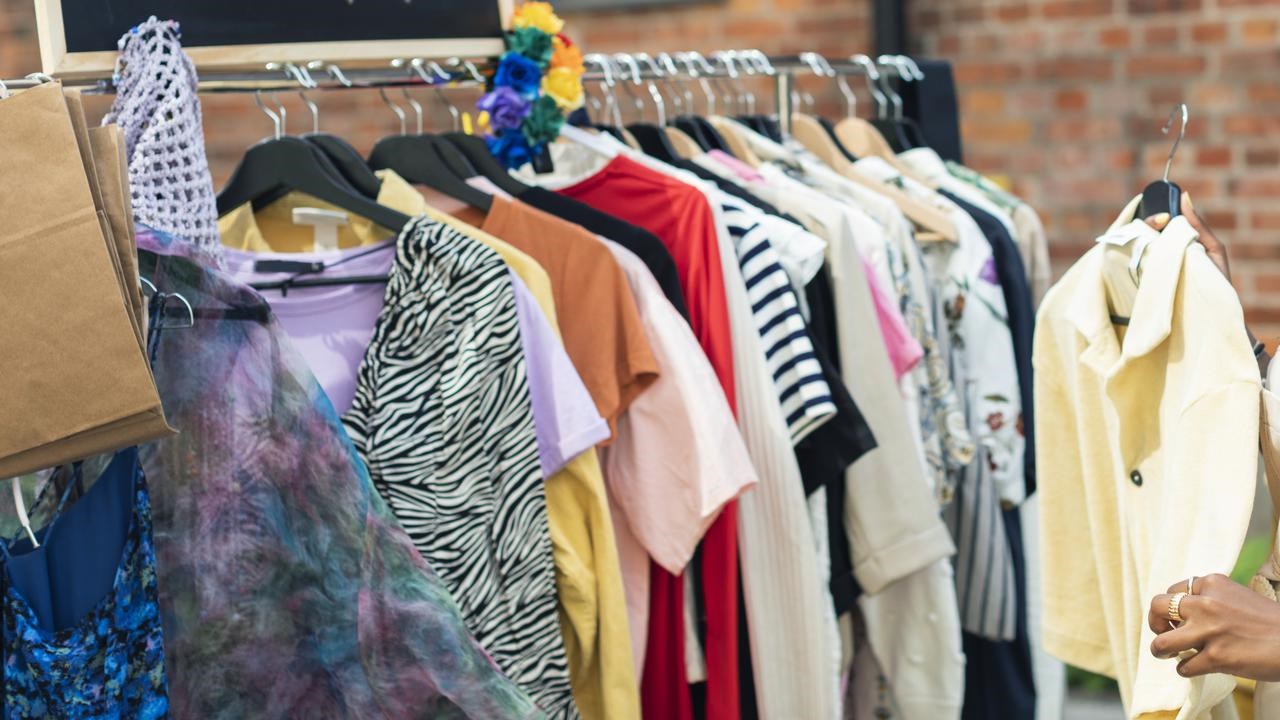 Clothing on a rack