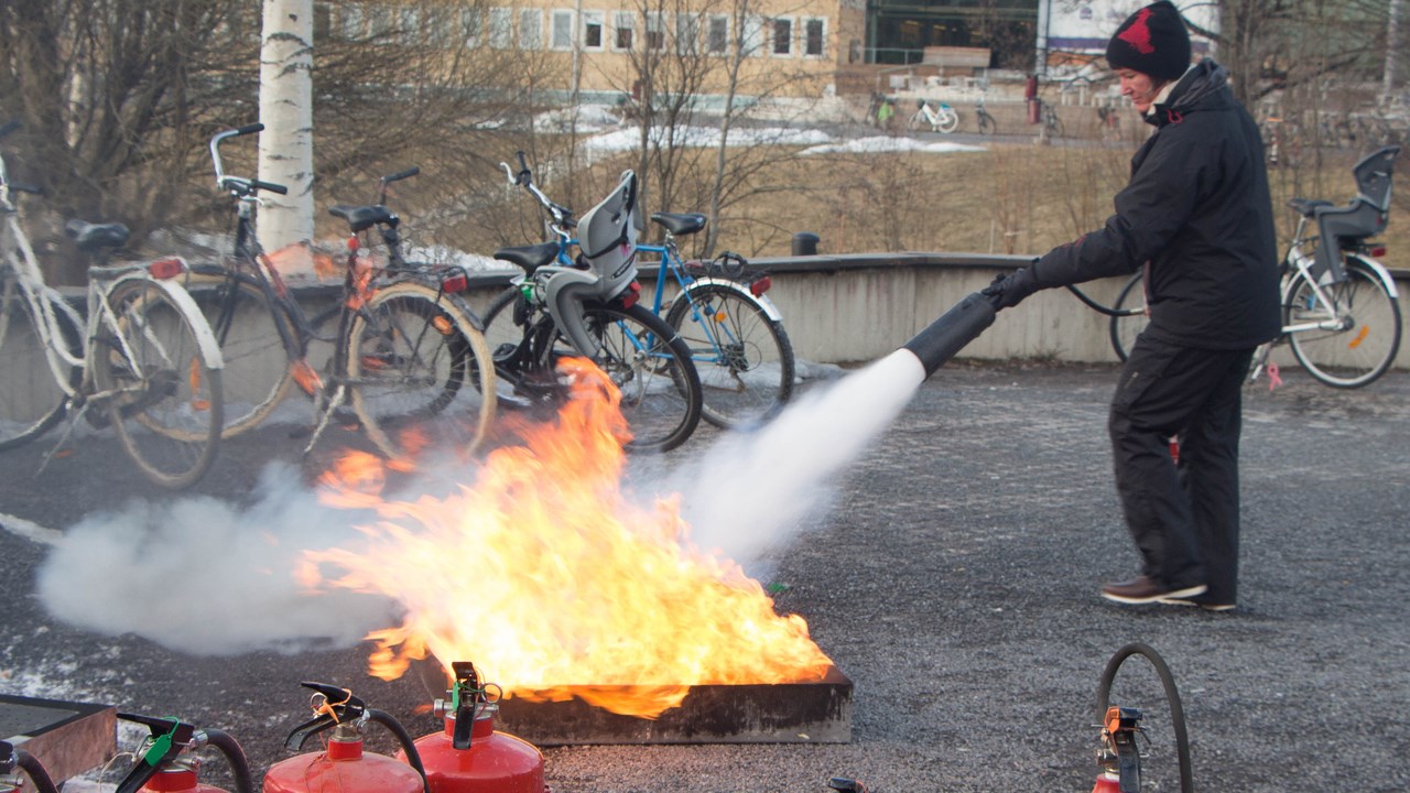 Bild från brandövning