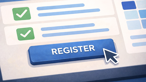 bllå anmälan knapp på skärm