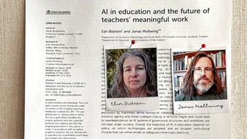 Artikel på anslagstavla: Elin Biström och Jonas Mollwing