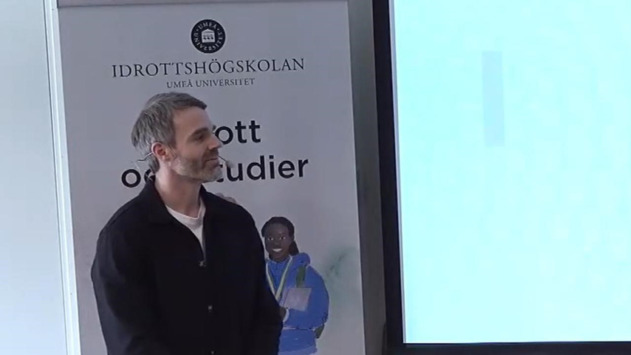 Ludvig Backman h&ouml;ll v&aring;rterminens sista Idrottslunch.
