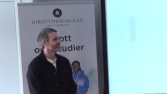 Ludvig Backman höll vårterminens sista Idrottslunch.
