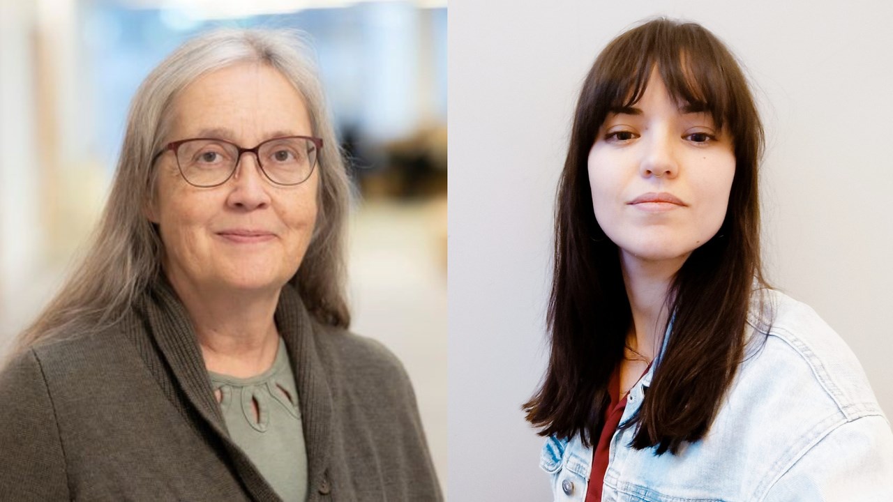 Montage av två porträttbilder, den ena föreställande Annika.W och den andra Laia.T.W.