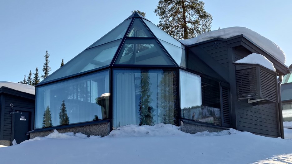 Glass igloo. 