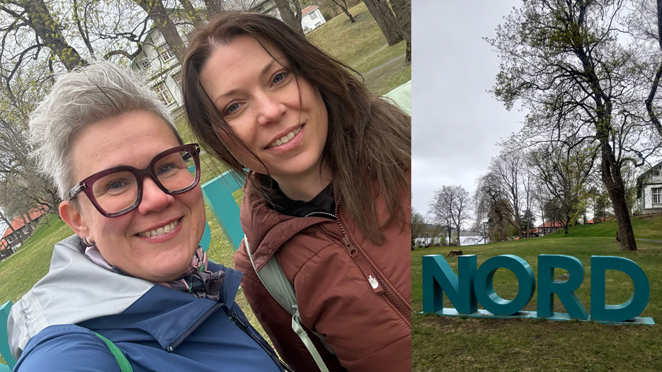 Albina Pashkevich (till vänster) och Dorothee Bohn (till höger) på Campus Levanger.