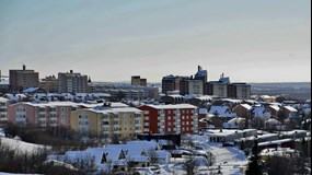 Kiruna stad i vintertid