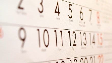 Detail from a paper calendar page